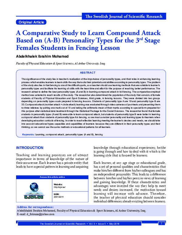 (PDF) A Comparative Study to Learn Compound Attack Based on (A-B ...