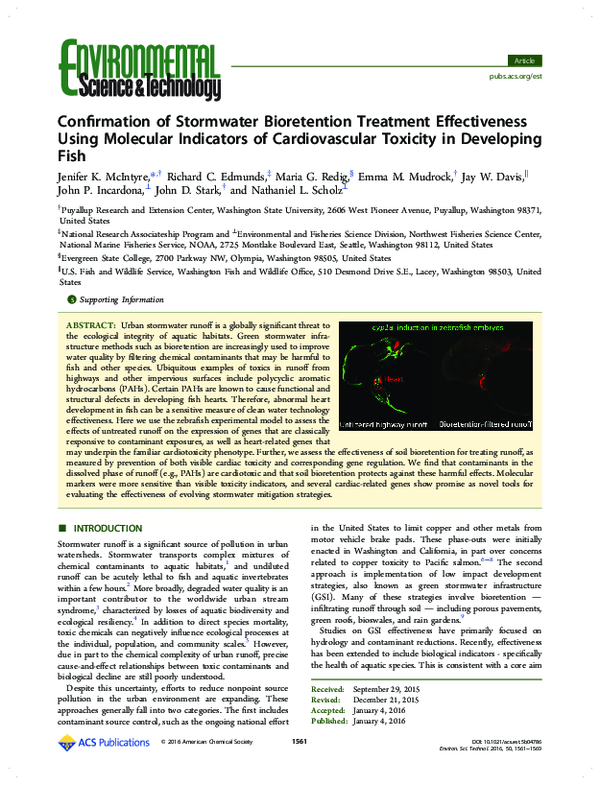 (PDF) Confirmation of Stormwater Bioretention Treatment Effectiveness ...