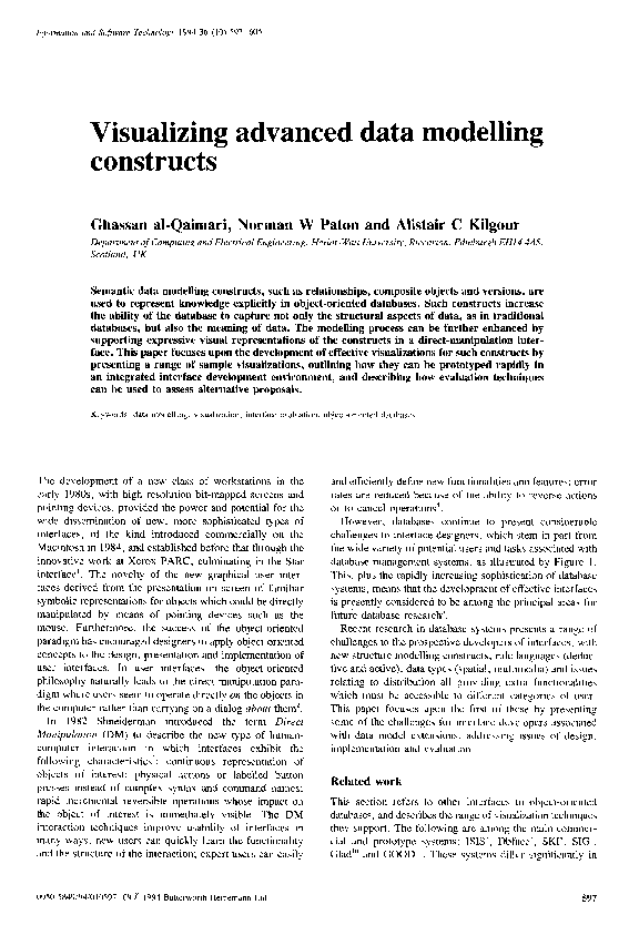 (PDF) Visualizing advanced data modelling constructs