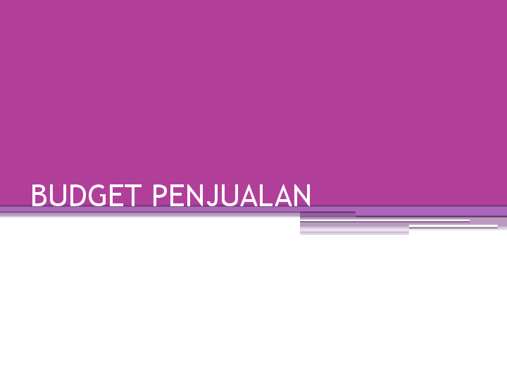 Ppt Budget Penjualan Lisa Puspita Academia Edu