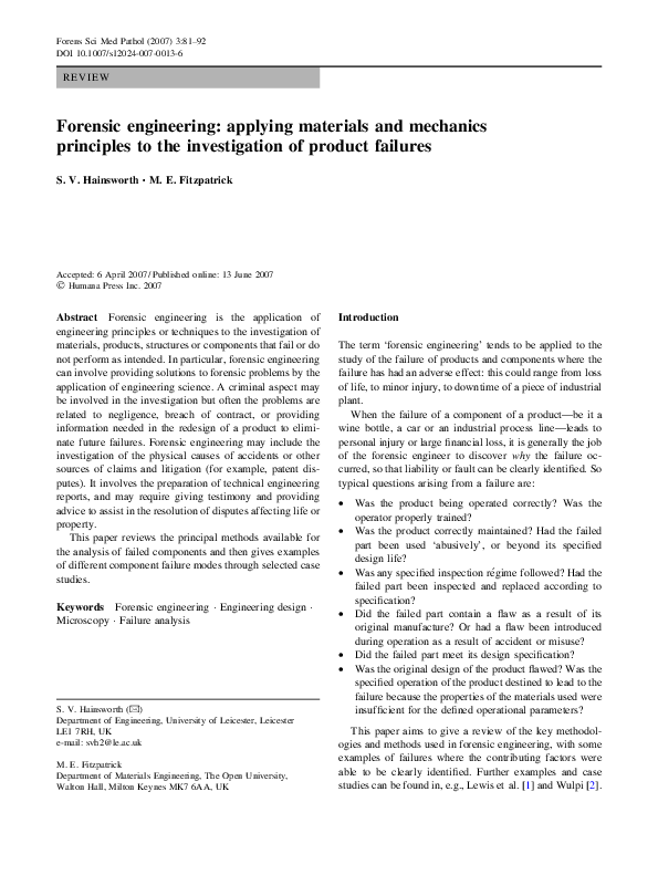 Forensic engineering essay picture