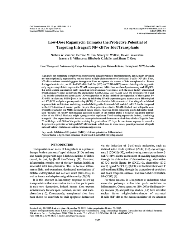 (PDF) Low-Dose Rapamycin Unmasks the Protective Potential of Targeting ...
