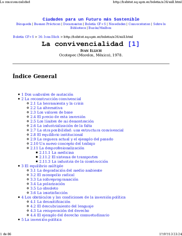 (PDF) La convivencialidad Ivan Illich Hikikomori