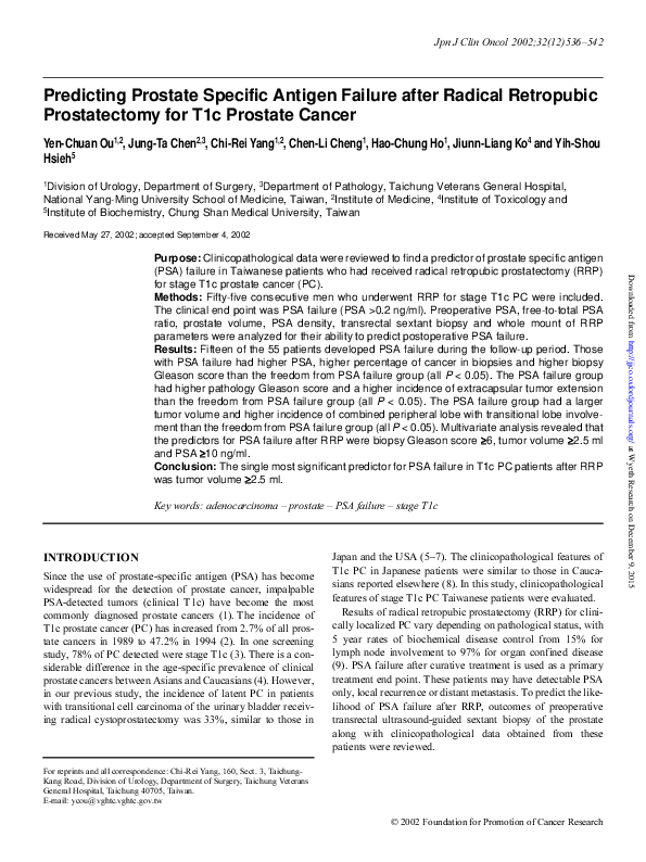clinical t1c prostate cancer