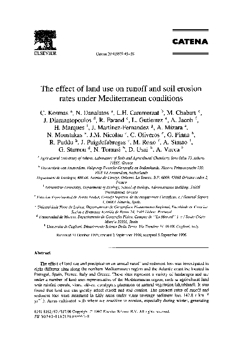 (PDF) The effect of land use on runoff and soil erosion rates under ...