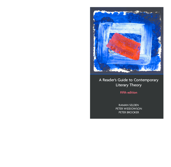 (PDF) A Reader's Guide to Contemporary Literary Theory Fifth edition A