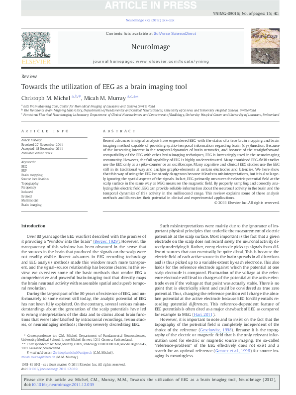 (PDF) Towards the utilization of EEG as a brain imaging tool