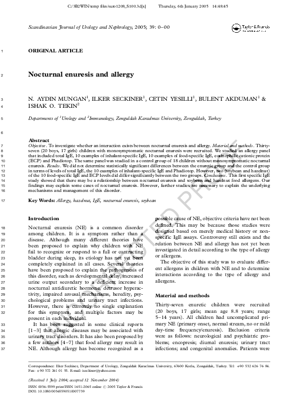 Enuresis essay picture