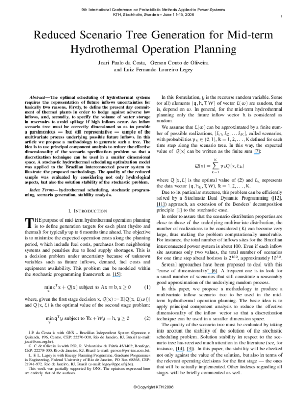 (PDF) Reduced Scenario Tree Generation for Mid-term Hydrothermal ...