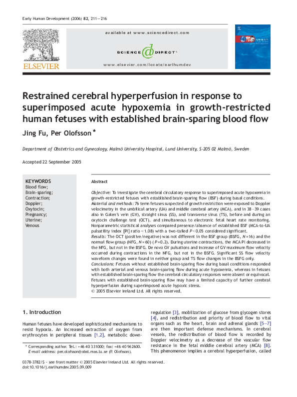 (PDF) Restrained cerebral hyperperfusion in response to superimposed ...