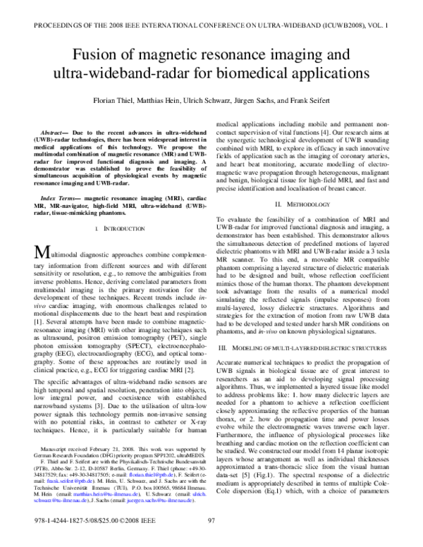 (PDF) Fusion of magnetic resonance imaging and ultra-wideband-radar for ...