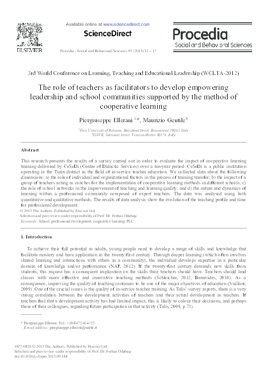 Teacher vs facilitator role picture