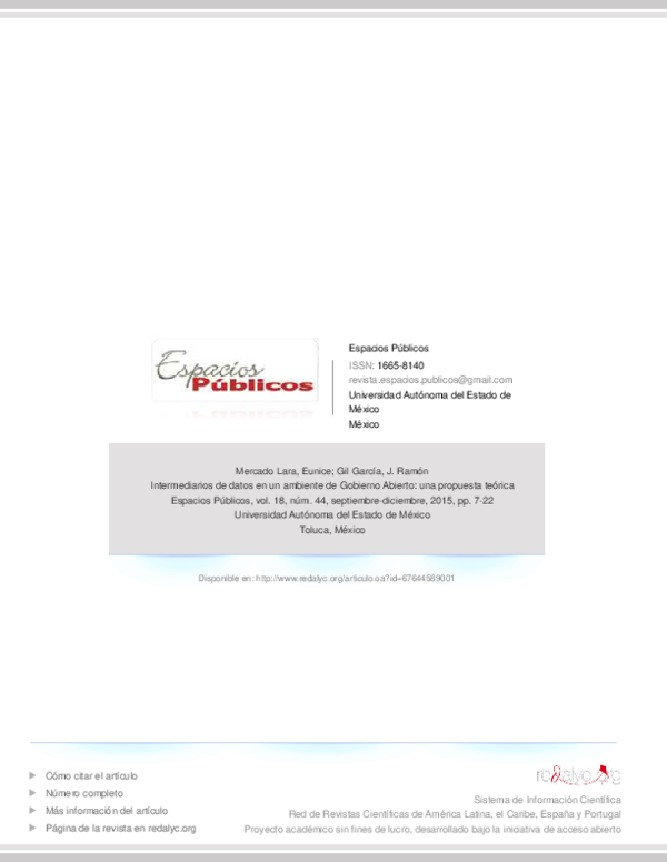  PDF Intermediarios De Datos En Un Ambiente De Gobierno Abierto Una 