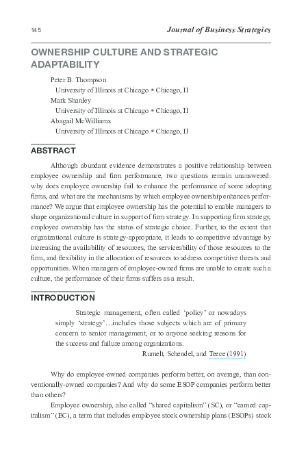 Strategic adaptability essay picture