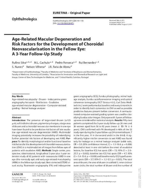 (PDF) Age-Related Macular Degeneration and Risk Factors for the ...