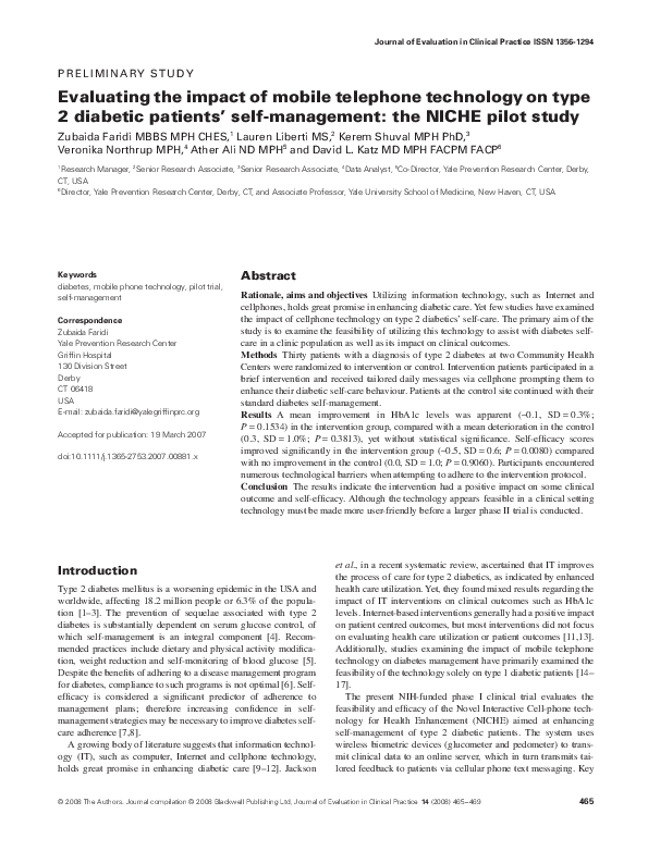(PDF) Evaluating the impact of mobile telephone technology on type 2 ...