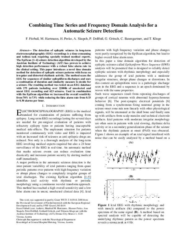 (PDF) Combining time series and frequency domain analysis for a ...