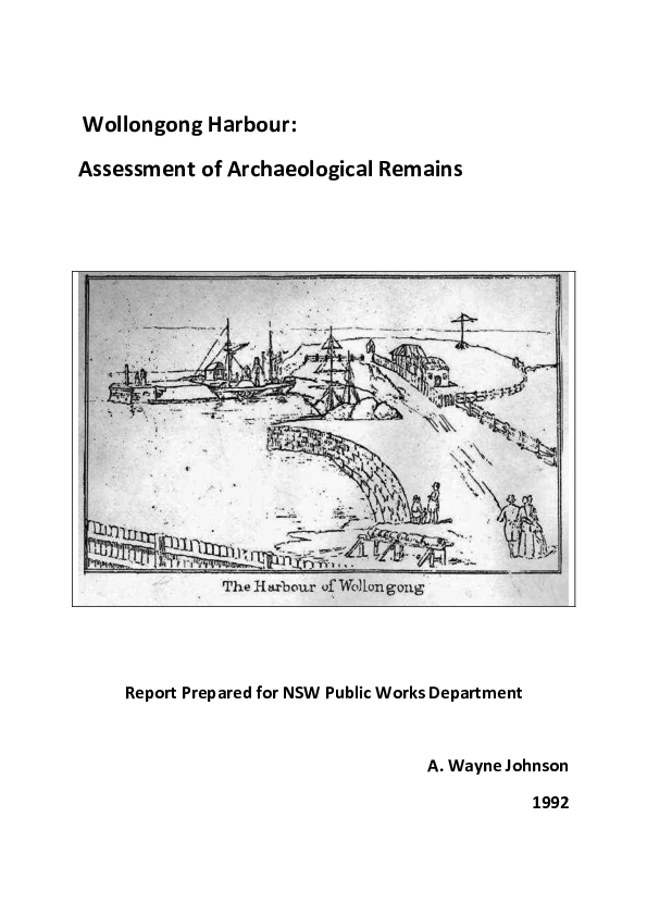(PDF) Wollongong Harbour Archaeological Assessment. 1992 Wayne