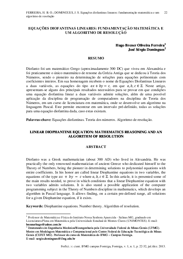 Diophantine equation solver picture