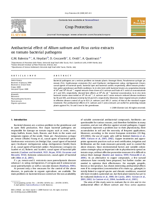 (PDF) Antibacterial effect of Allium sativum and Ficus carica extracts ...