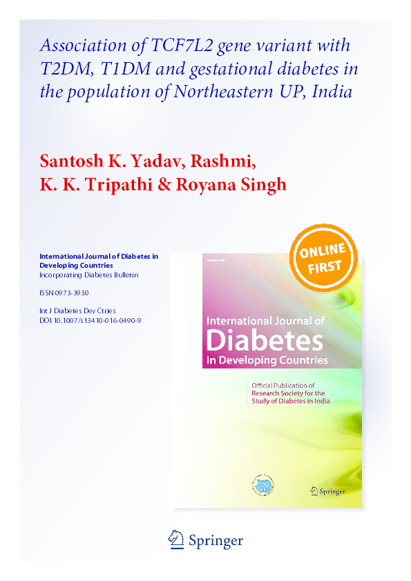 International Journal of Diabetes in Developing Countries Incorporating Diabetes Bulletin