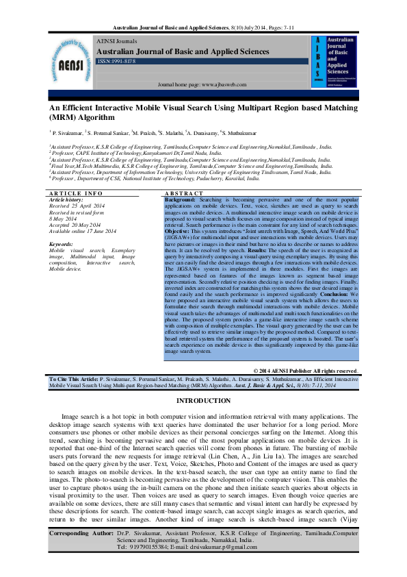 (PDF) Australian Journal of Basic and Applied Sciences An Efficient ...