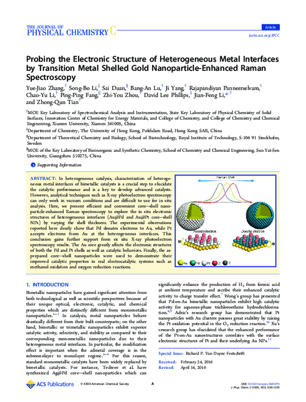 (PDF) Probing the Electronic Structure of Heterogeneous Metal ...
