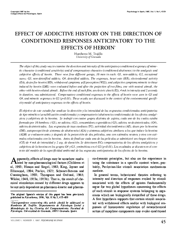 (PDF) Effect of addictive history on the direction of conditioned ...