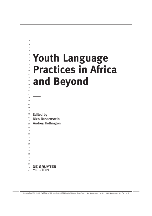 (PDF) Sheng: an urban variety of Swahili in Kenya