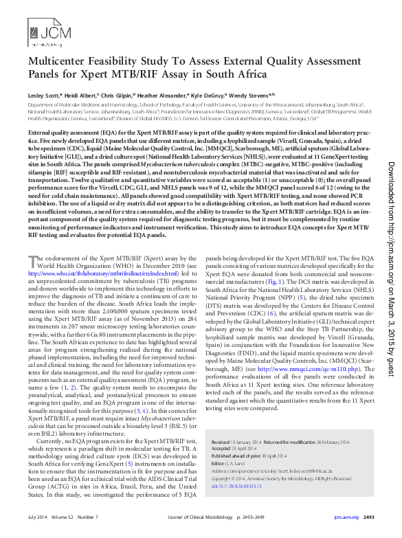 (PDF) A multi-centre feasibility study to assess External Quality ...