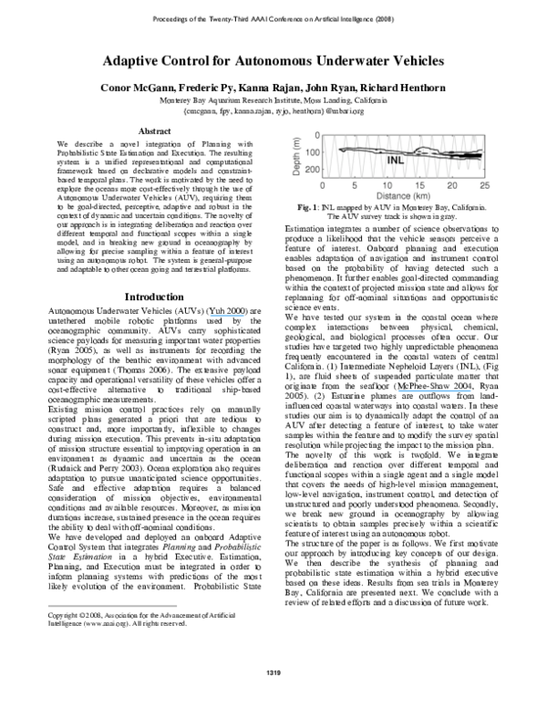 (PDF) Adaptive control for autonomous underwater vehicles