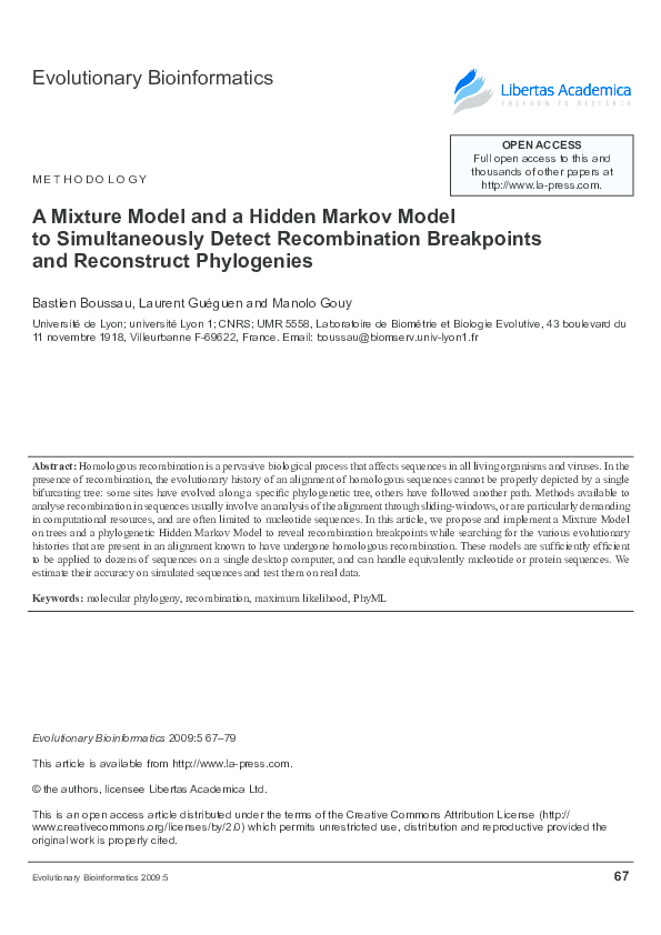 (PDF) A mixture model and a hidden markov model to simultaneously ...