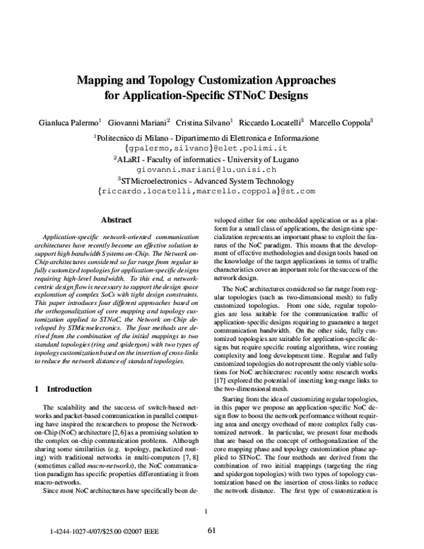 (PDF) Mapping and topology customization approaches for application ...