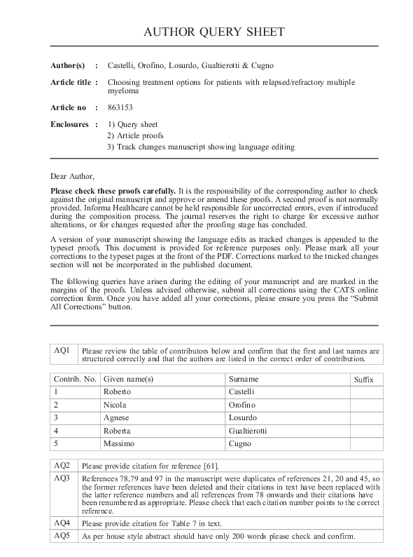 (PDF) Choosing treatment options for patients with relapsed/refractory ...