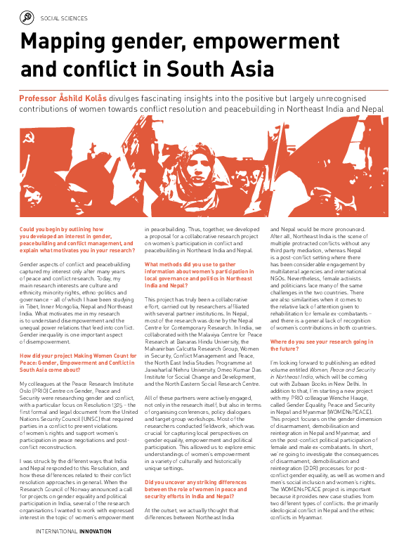 (PDF) Mapping gender, empowerment and conflict in South Asia
