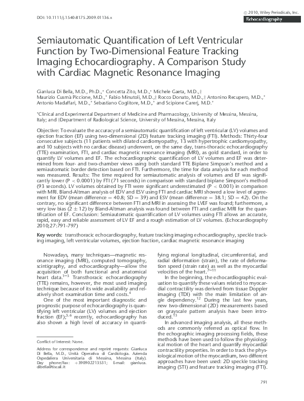 (PDF) Semiautomatic Quantification of Left Ventricular Function by Two ...