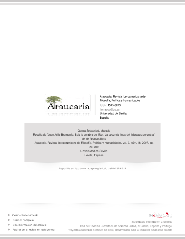 (PDF) Juan Atilio Bramuglia. Bajo la sombra del líder. La segunda línea