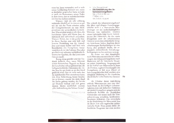 (PDF) Neugebauer, Fritz: Die Entstehung des Johannesevangeliums, hg. v ...