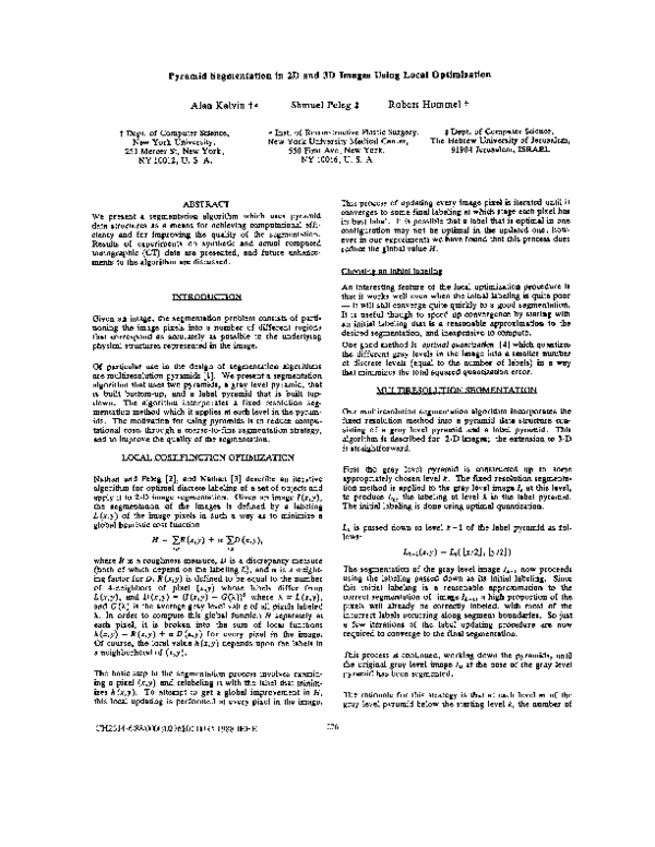 (PDF) A 3D multiresolution segmentation algorithm for surface ...