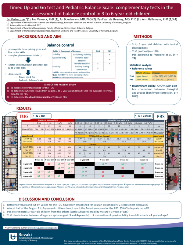 (PDF) “The Timed Up and Go test and Pediatric Balance scale