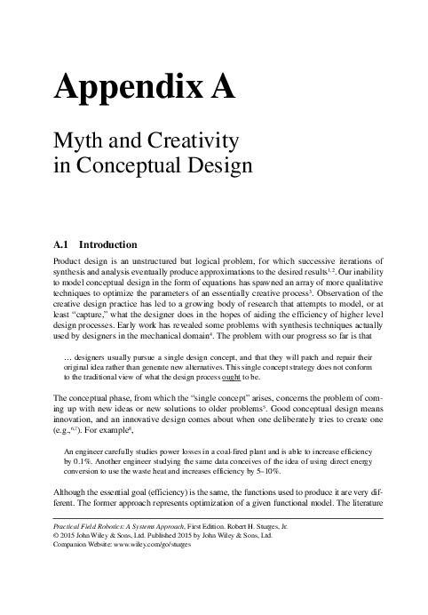 (PDF) Appendix A Myth and Creativity in Conceptual Design