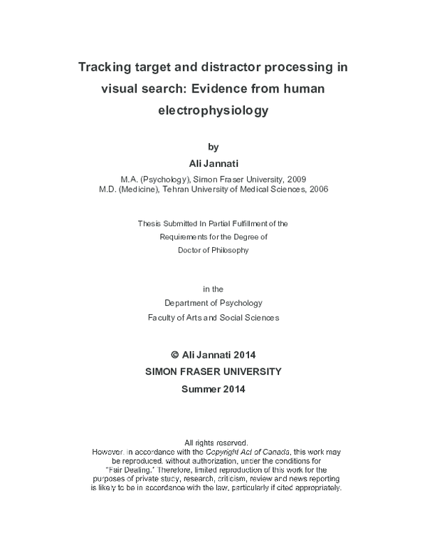 (PDF) Tracking target and distractor processing in visual search ...