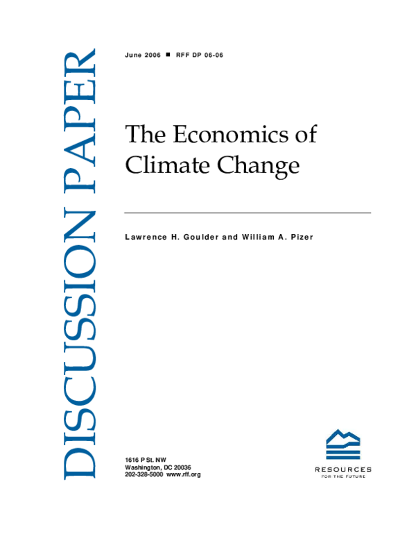 (PDF) The Economics of Climate Change