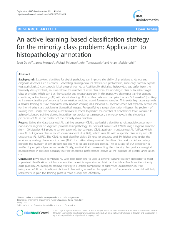 (PDF) An active learning based classification strategy for the minority ...