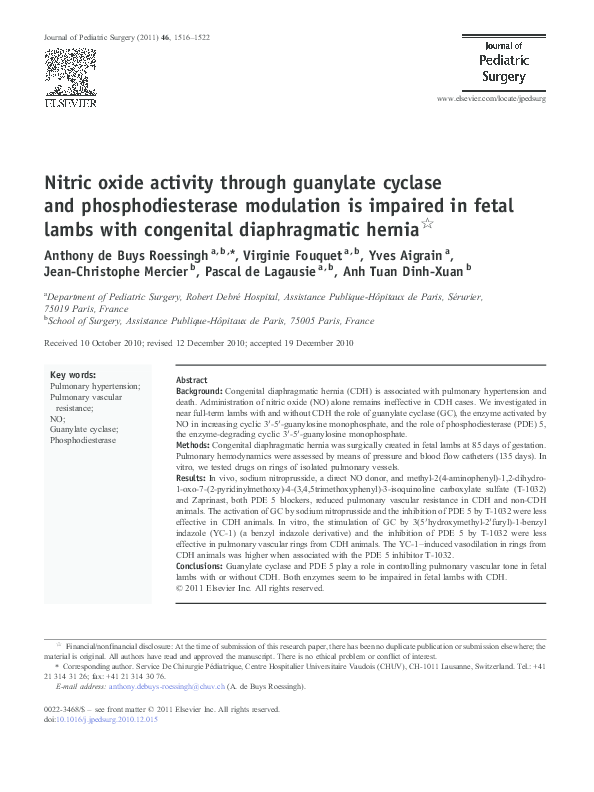 (PDF) Nitric oxide activity through guanylate cyclase and ...