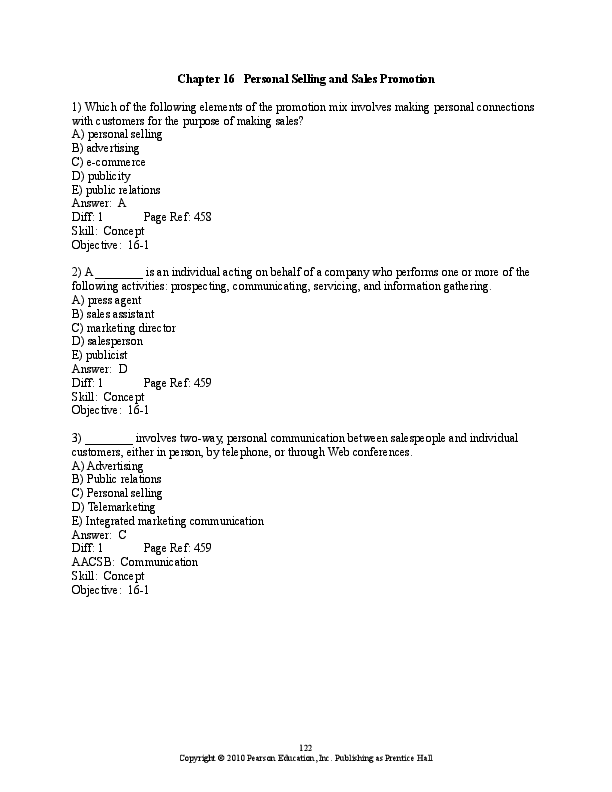 Doc Chapter 16 Personal Selling And Sales Promotion Ejat Cluewang Academia Edu