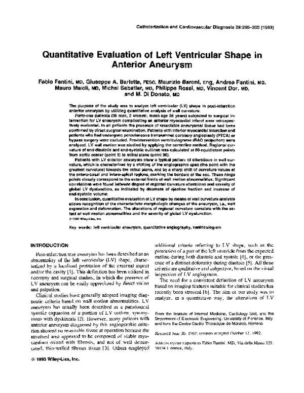 (PDF) Quantitative evaluation of left ventricular shape in anterior ...