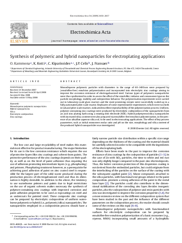 (PDF) Synthesis of polymeric and hybrid nanoparticles for ...
