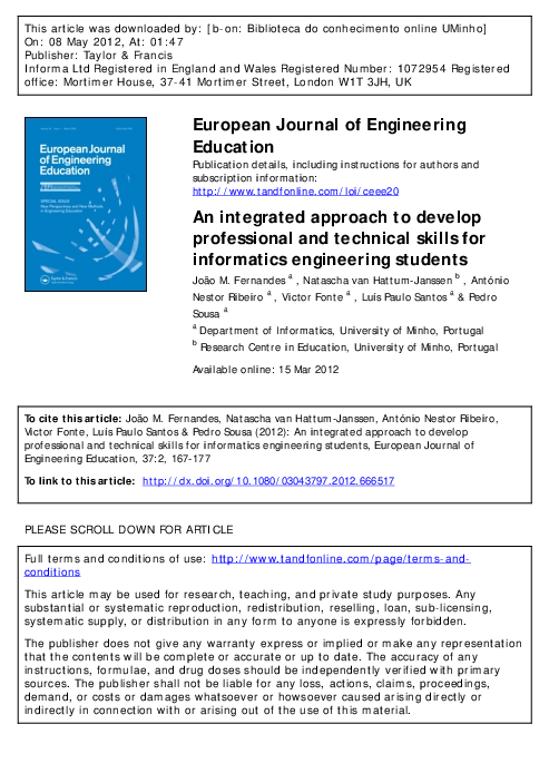 (PDF) An integrated approach to develop professional and technical ...