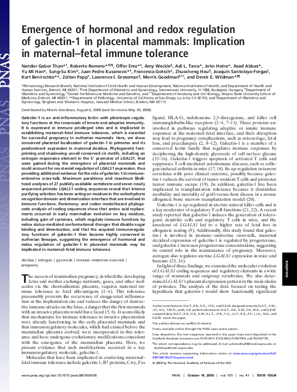 (PDF) Emergence of hormonal and redox regulation of galectin-1 in ...